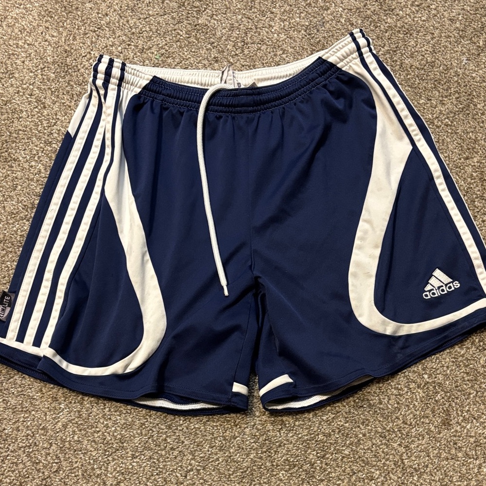 Adidas women's Athletic Shorts in Navy and White